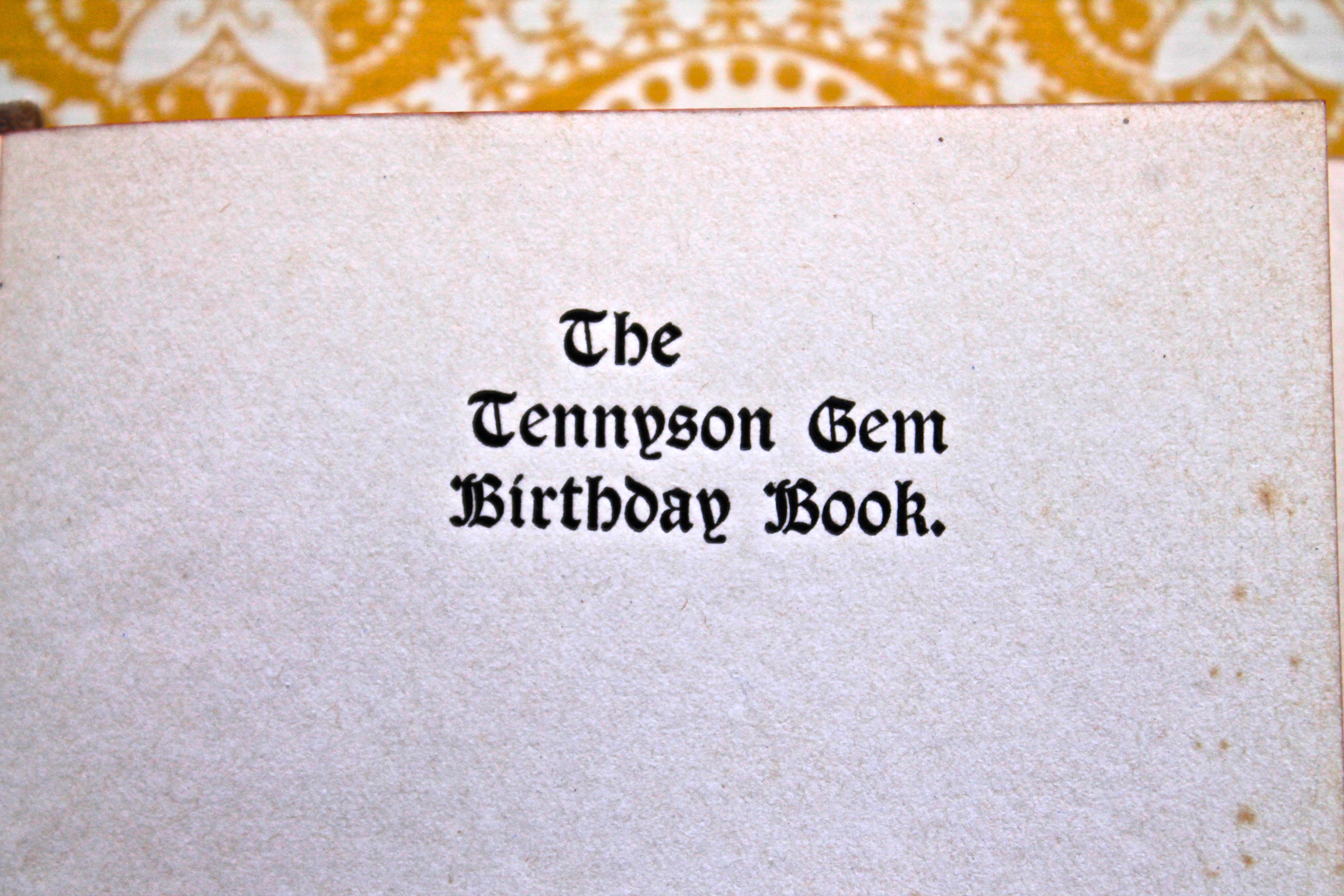 antique tennyson gem birthday book miss used books blog