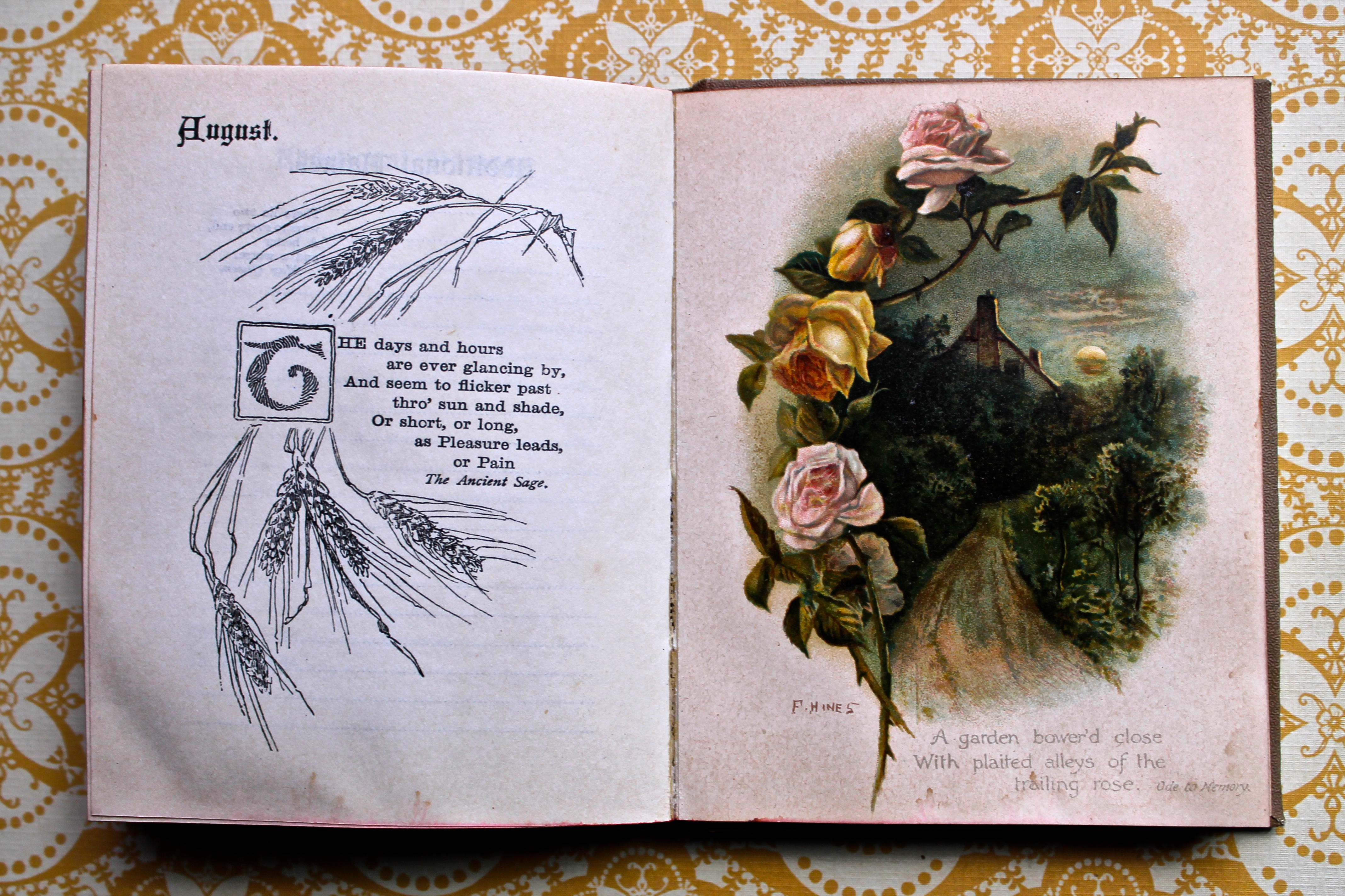 antique tennyson gem birthday book miss used books blog